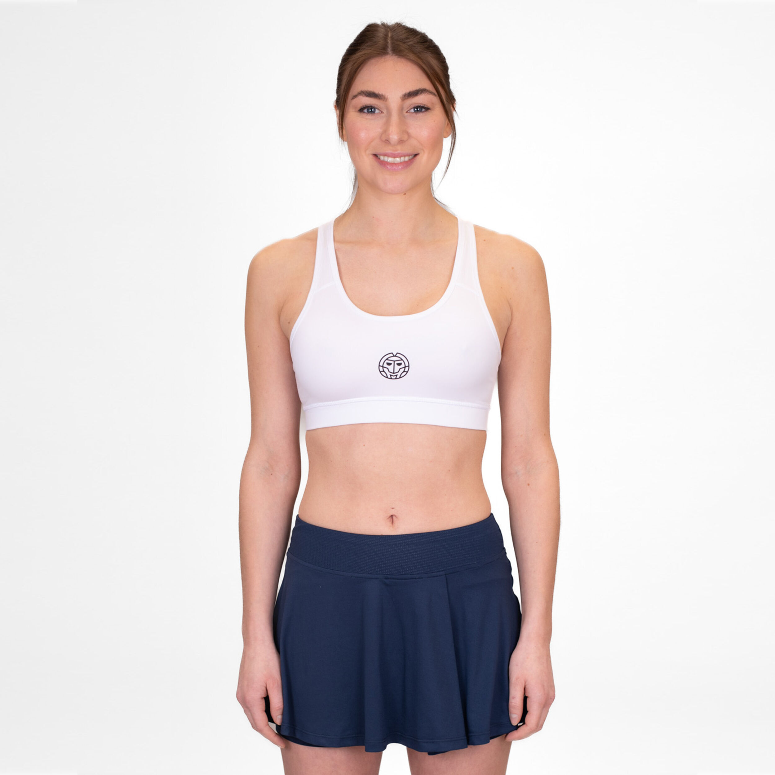 Crew Medium Support Sport-BH Damen - Weiß