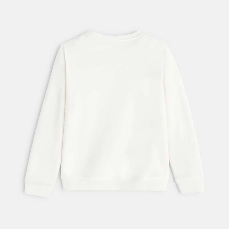 Sweat scottish brodé blanc Chipie fille