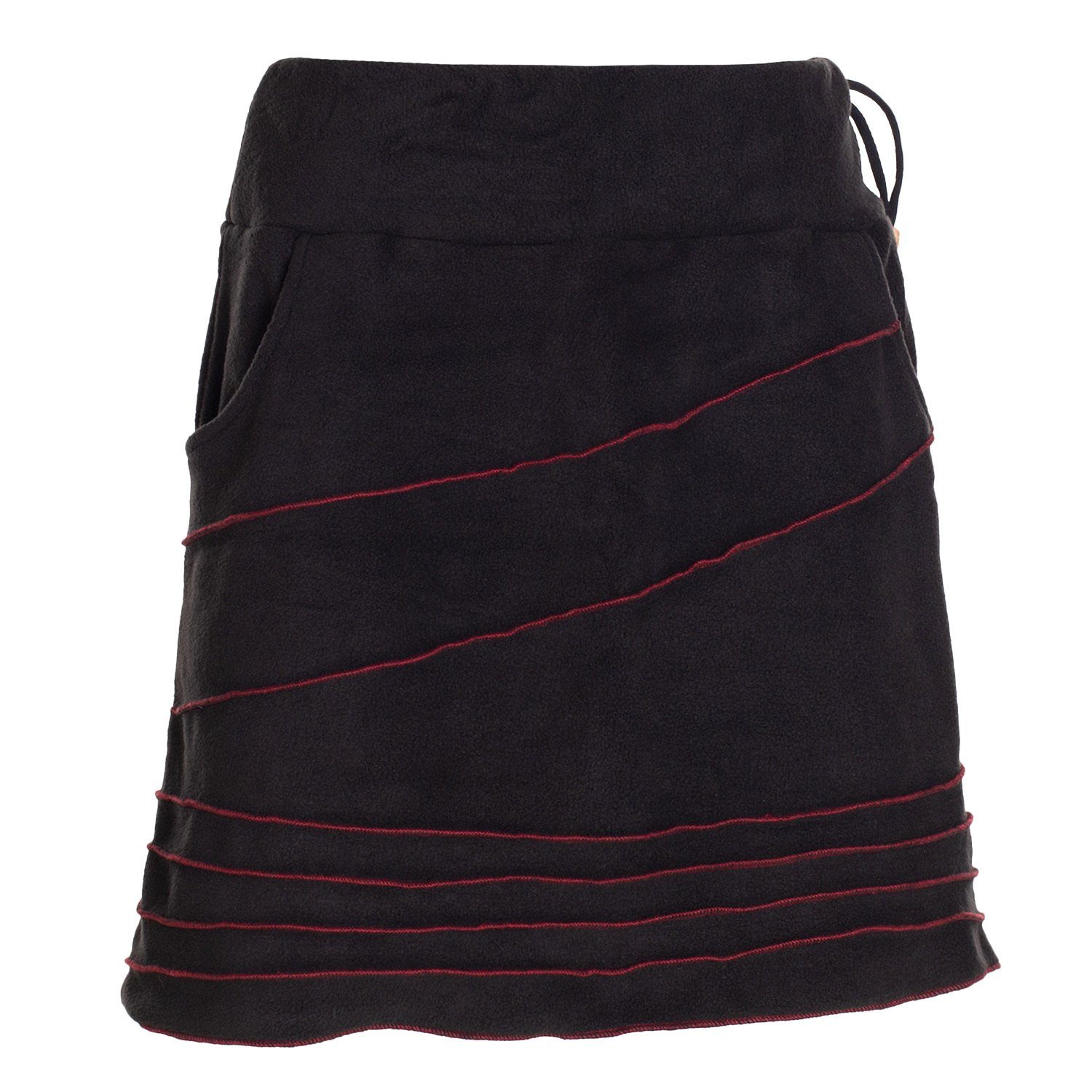 Vishes Minirock Thermorock warmer Damen Winterrock kurz Minirock aus ECO-Fleece Hippie, Goa, Retro Style