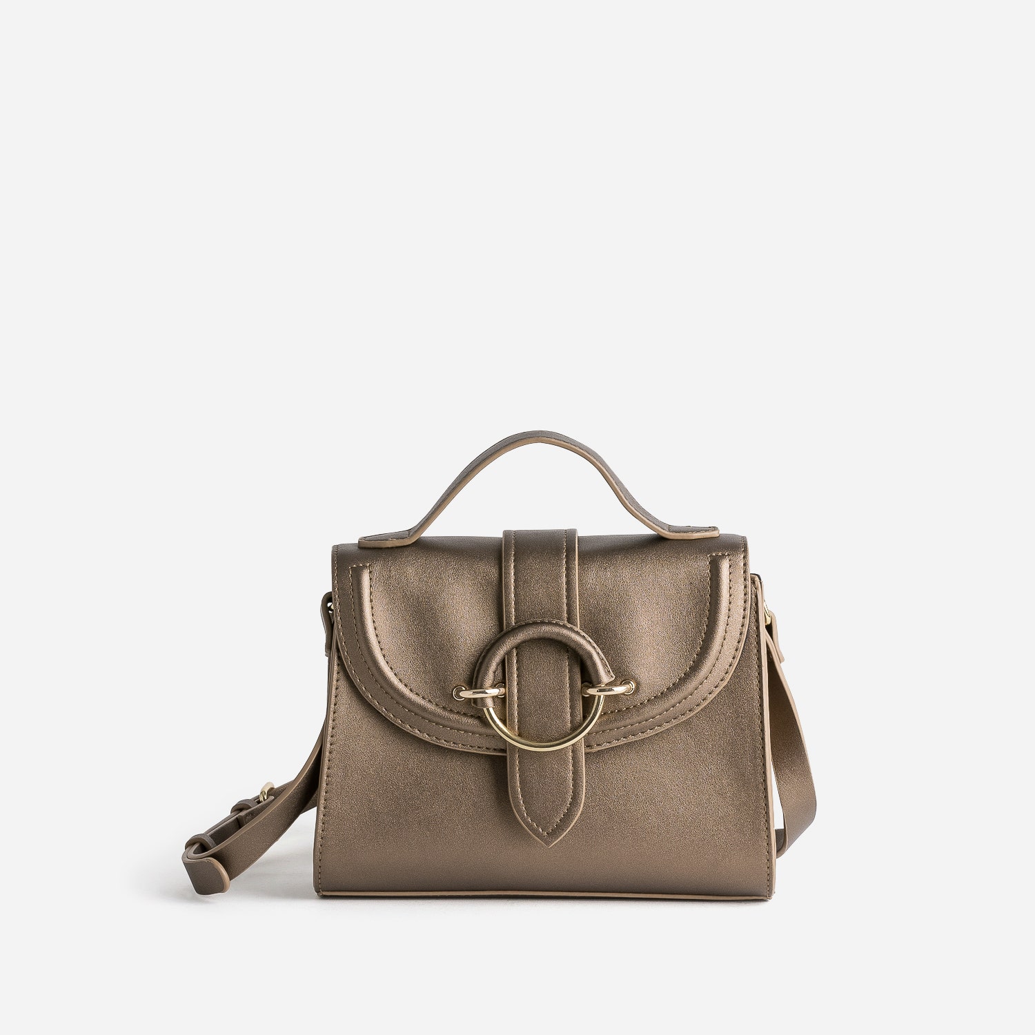 Sac à main bronze avec boucle