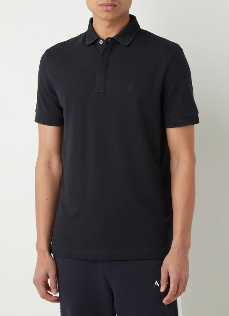 Tricou polo clasic cu logo Armani Exchange