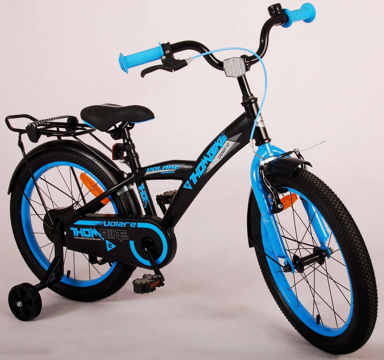 Volare Thombike Kinderfahrrad - Jungen - 18 Zoll - Schwarz Blau