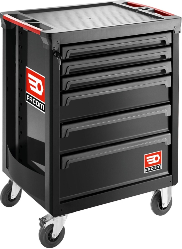 Facom ROLL.6NM3A Voziček za orodje 6 predalov M3 črne barve