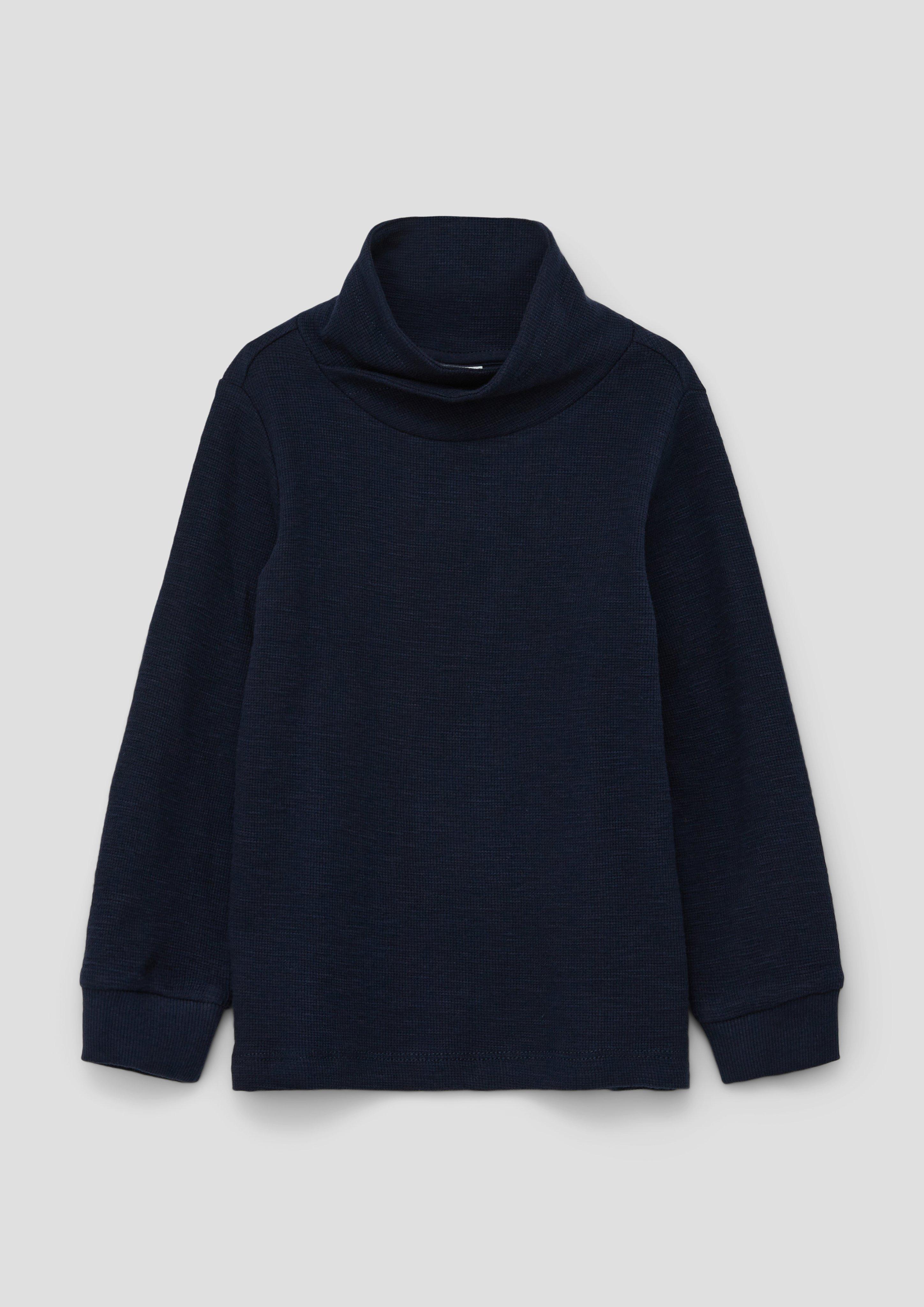 Langarmshirt mit Schalkragen  2134232-5952