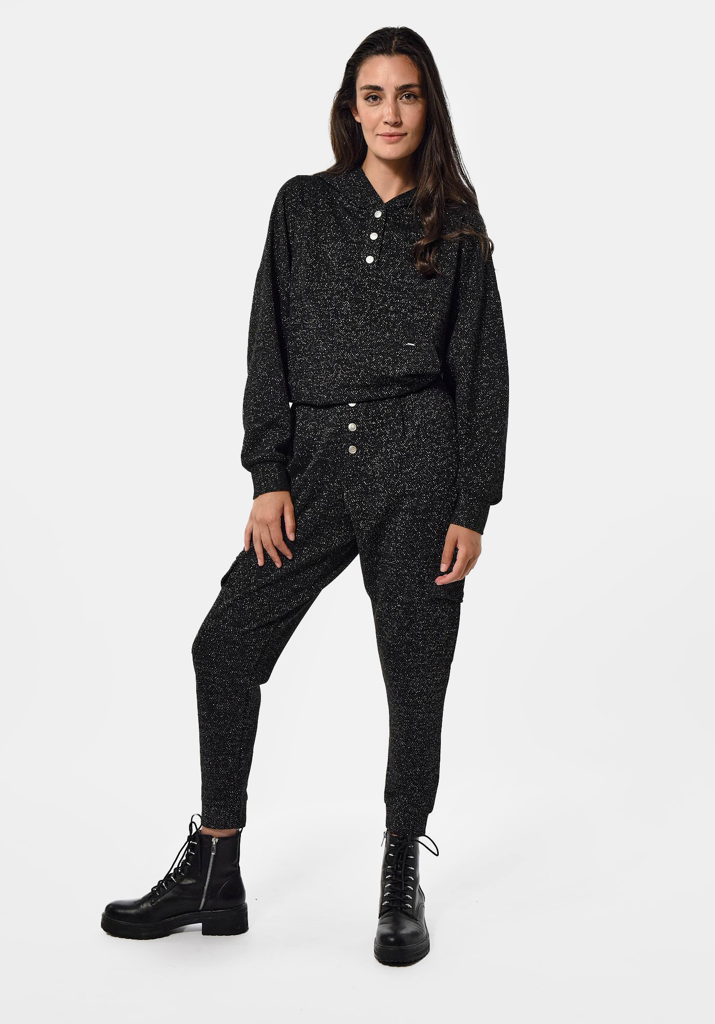 FEND   Pantalon noir pailleté Femme