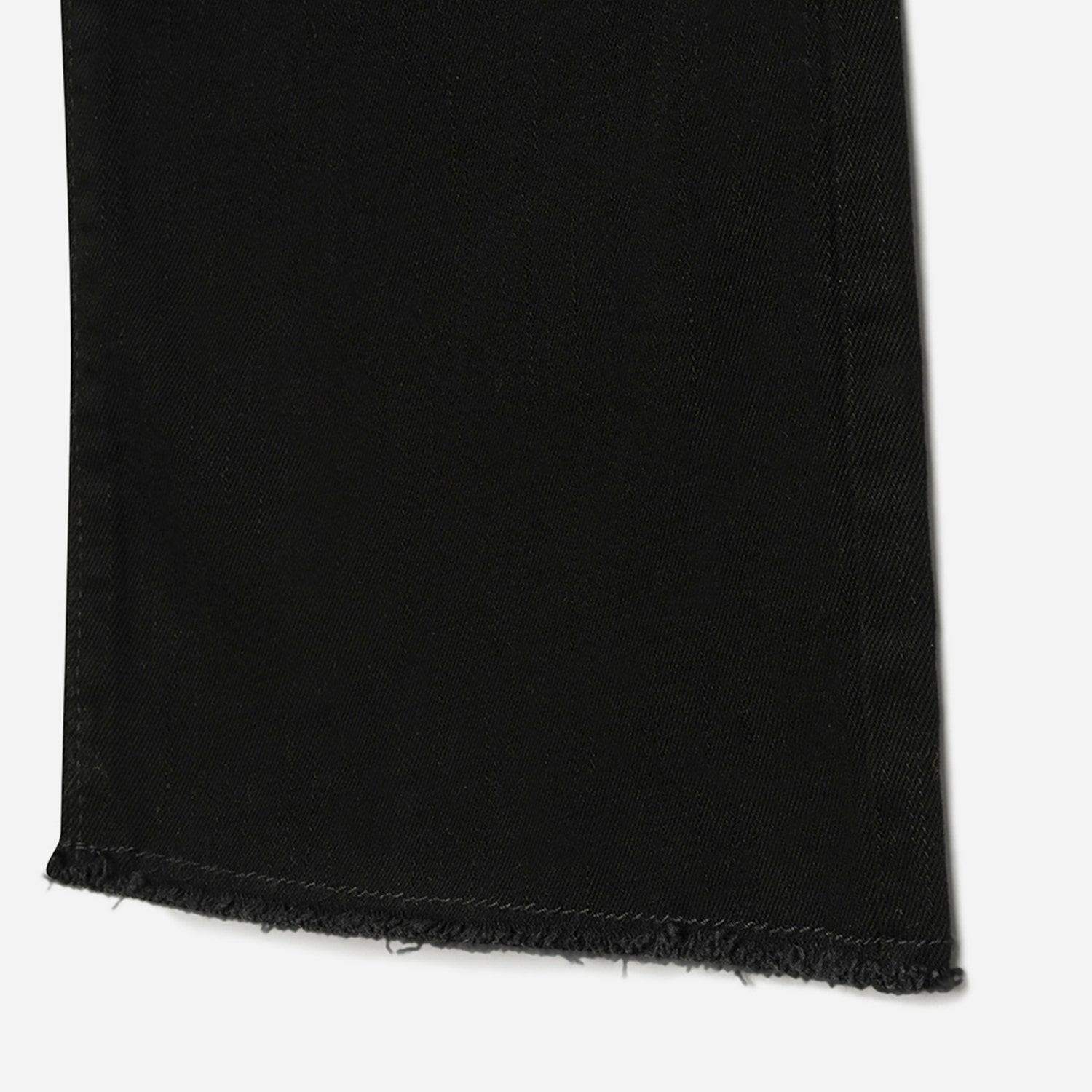 Jean large TEXTO noir bas frangés