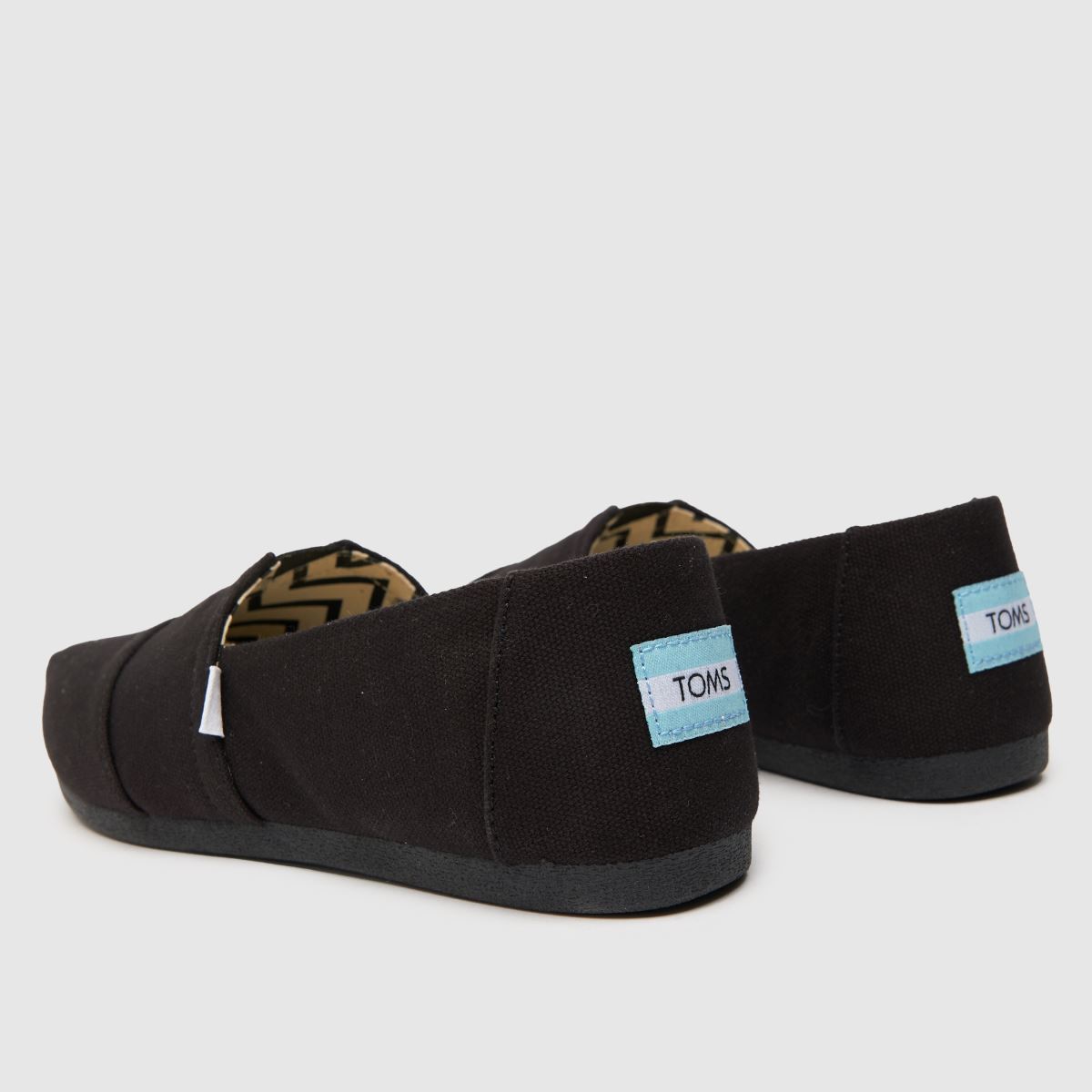 TOMS alp pamut lapos cipők fekete színben