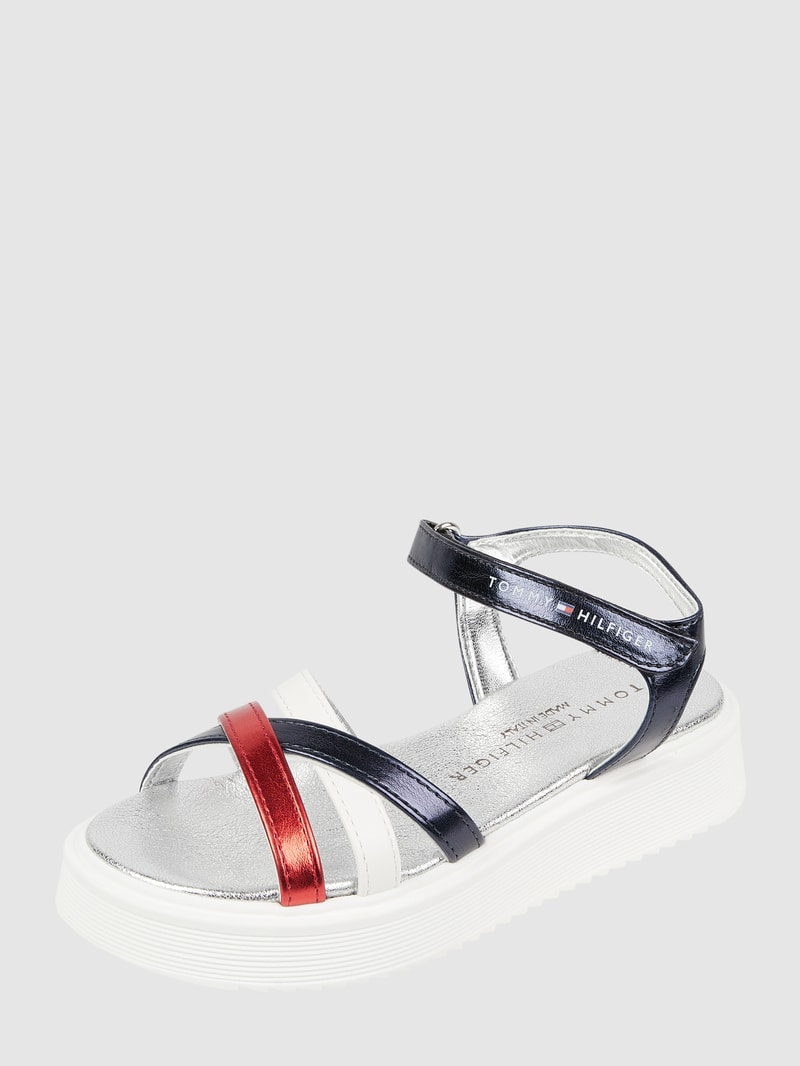 Sandalen in Metallic-Optik Modell 'Debora' in blau
