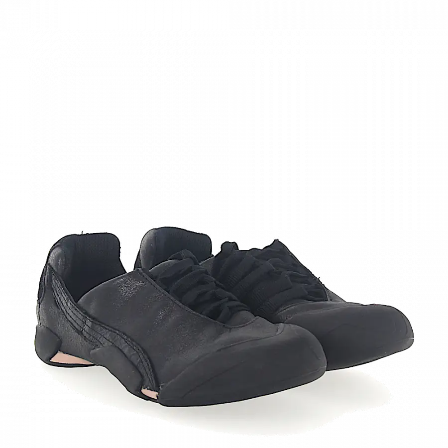 PUMA - Sneaker Glattleder Gummi schwarz - schwarz