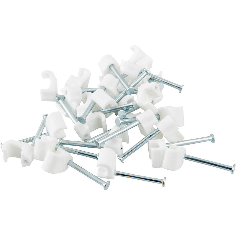 Egant Kabelklips 25-pk 3x5 mm, hvit
