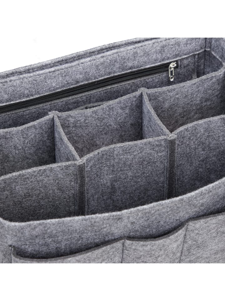 relaxdays Taschenorganizer in Dunkelgrau - (B)29 x (H)17 x (T)19 cm günstig kaufen onesize