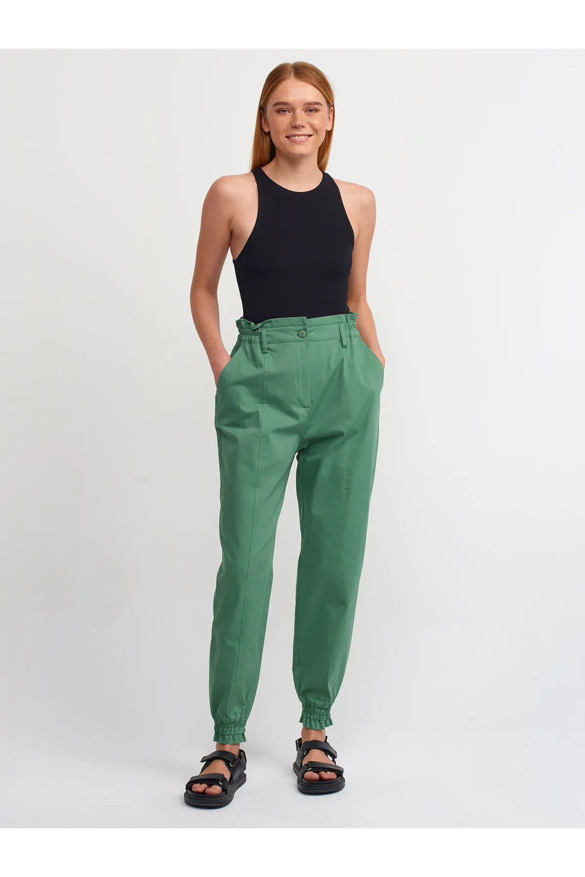 Dilvin  Hose - Grün - Straight