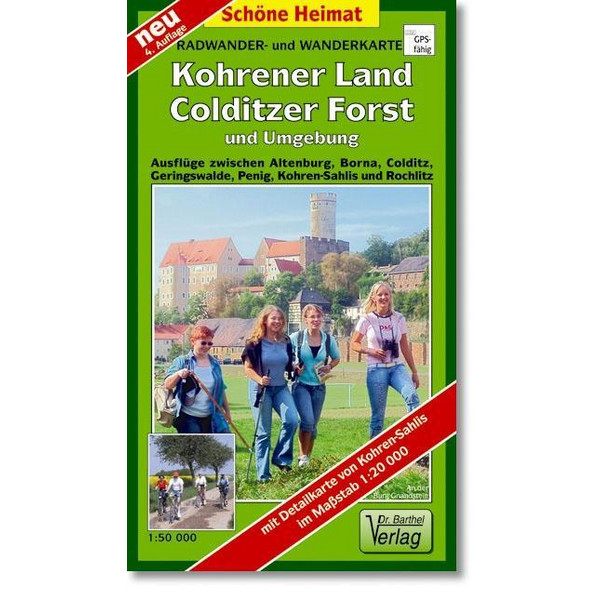 Kohrener Land, Colditzer Forst und Umgebung 1 : 50 000. Radwander- und Wanderkarte - Wanderkarte