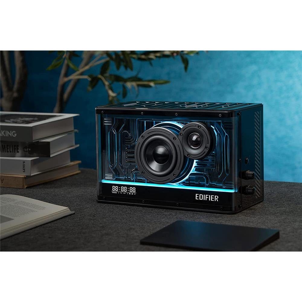 Edifier® QD35 Bluetooth-Lautsprechersystem Schwarz Lautsprechersystem (Bluetooth, 40 W, mit RGB-Lichteffekten und zwei Ladeanschlüssen)