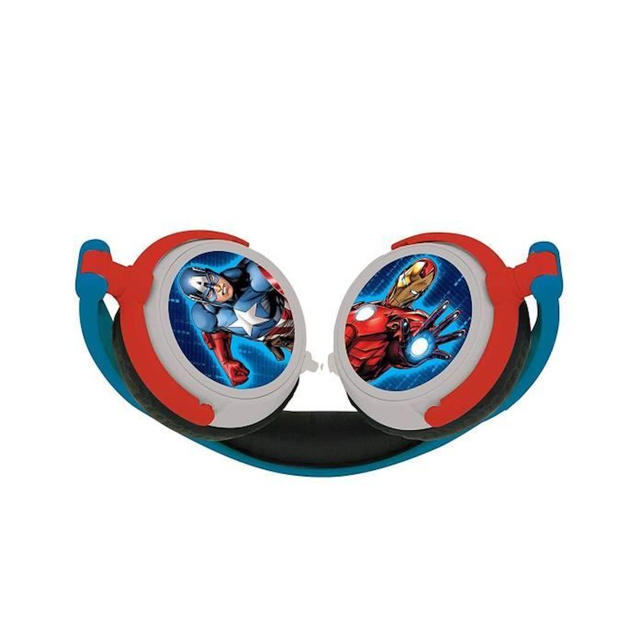 Casque stéréo filaire pliable Avengers bleu