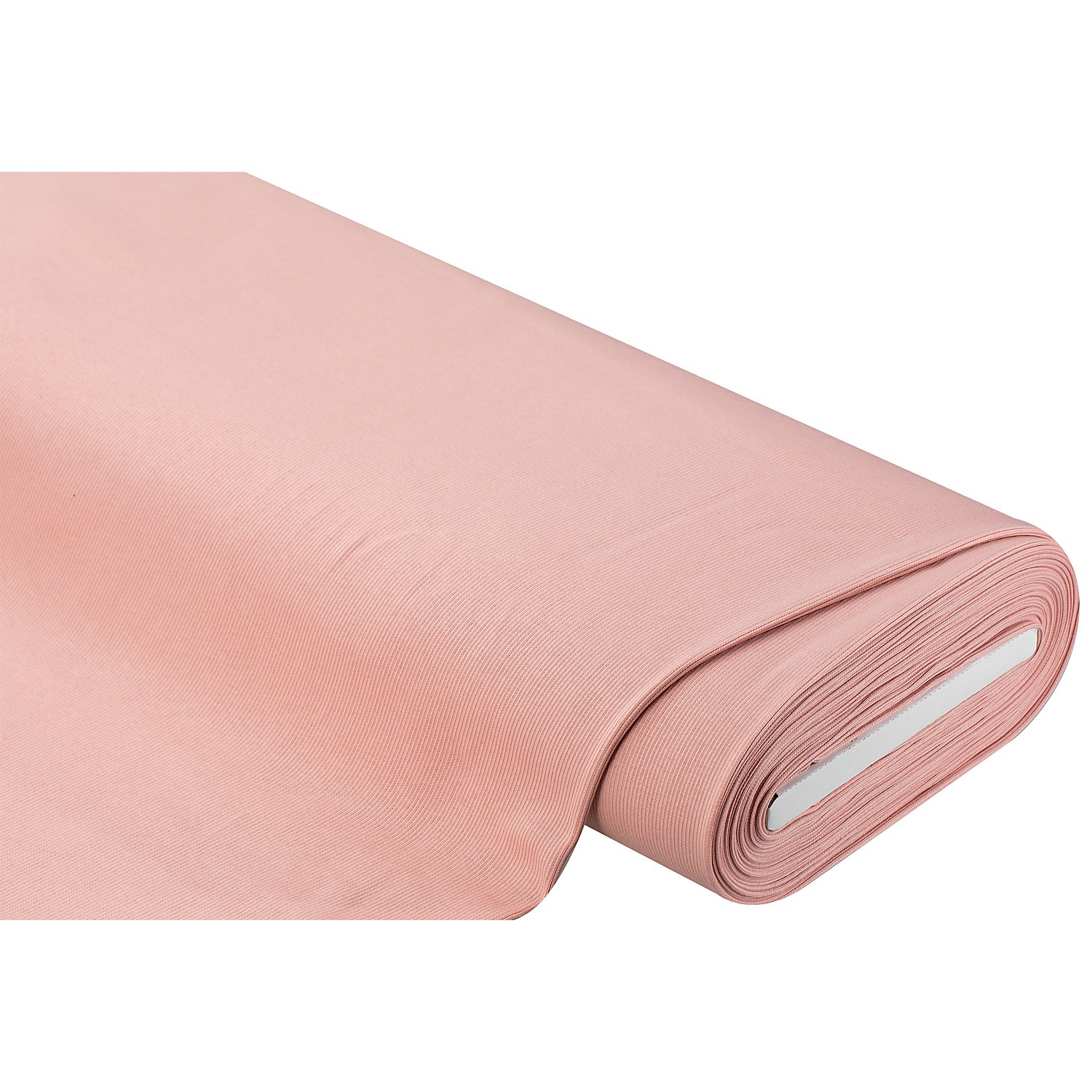 Baumwoll-Rippjersey mit Elasthan, puderrosa