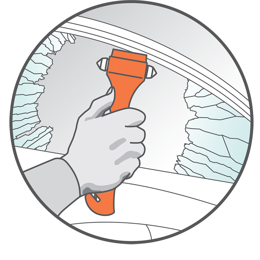 LifeHammer Safety Hammer Basic Sicherheitshammer mit Halterung - ATU