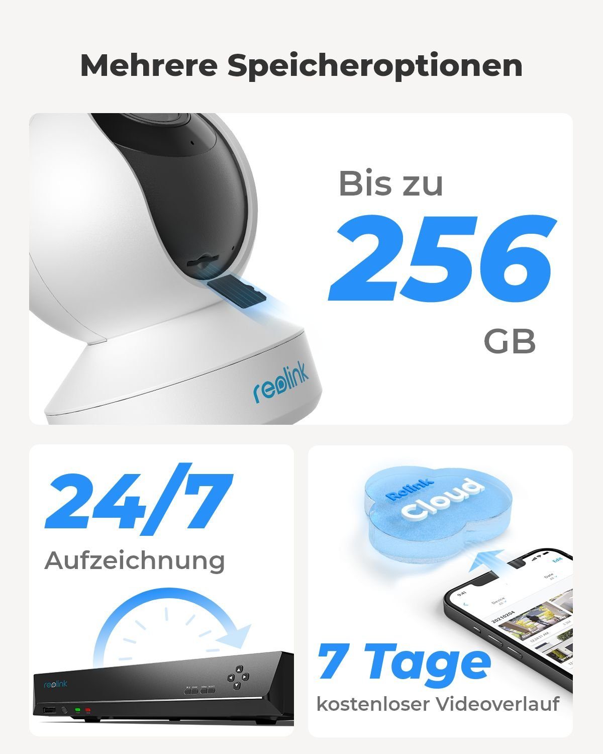 Reolink E1-Zoom 5MP PTZ WLAN IP Überwachungskamera (Innenbereich, 3X Optischem Zoom, 2,4/5,0 GHz WiFi, 12m IR-Nachtsicht, 2-Wege-Audio)