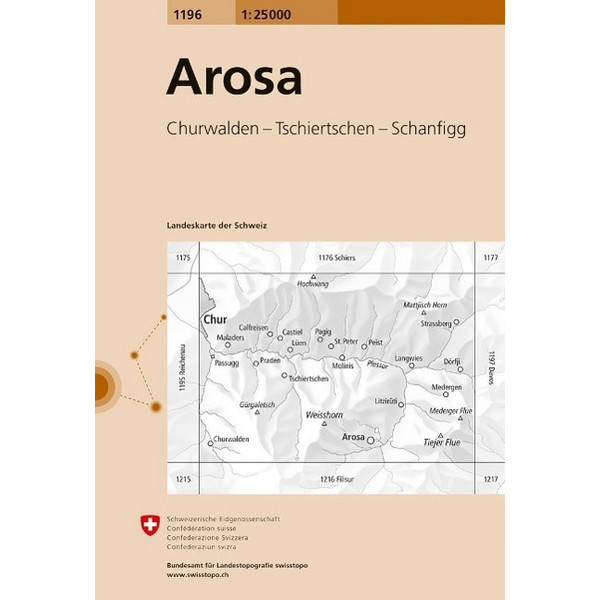Swisstopo 1 : 25 000 Arosa - Wanderkarte