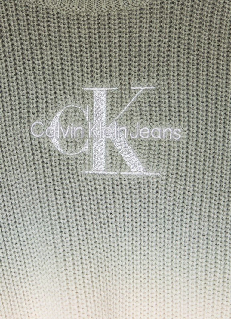 Calvin Klein bieza adījuma īss džemperis ar izšuvumu no logotipa