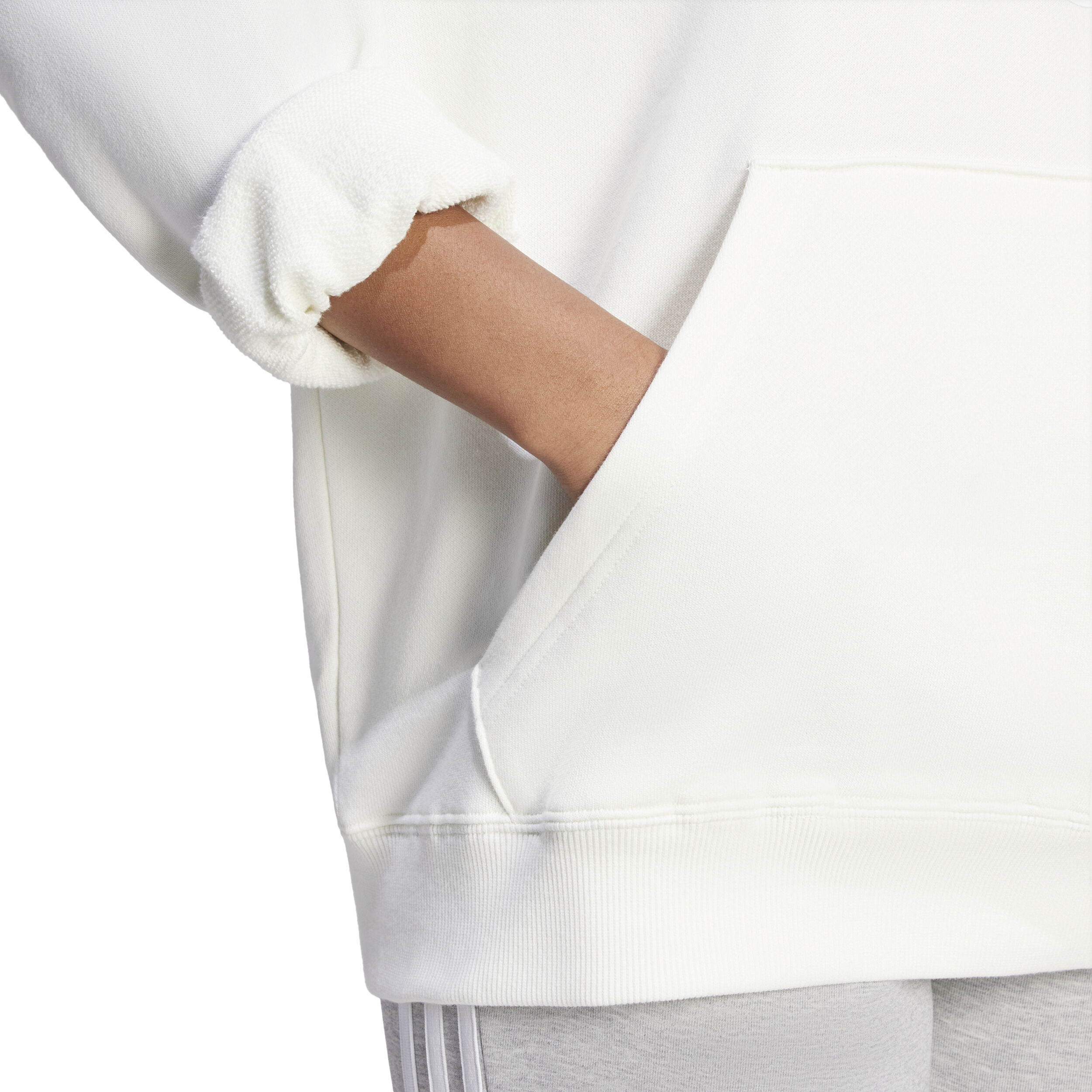 Big Logo French Terry Hoody Damen - Creme