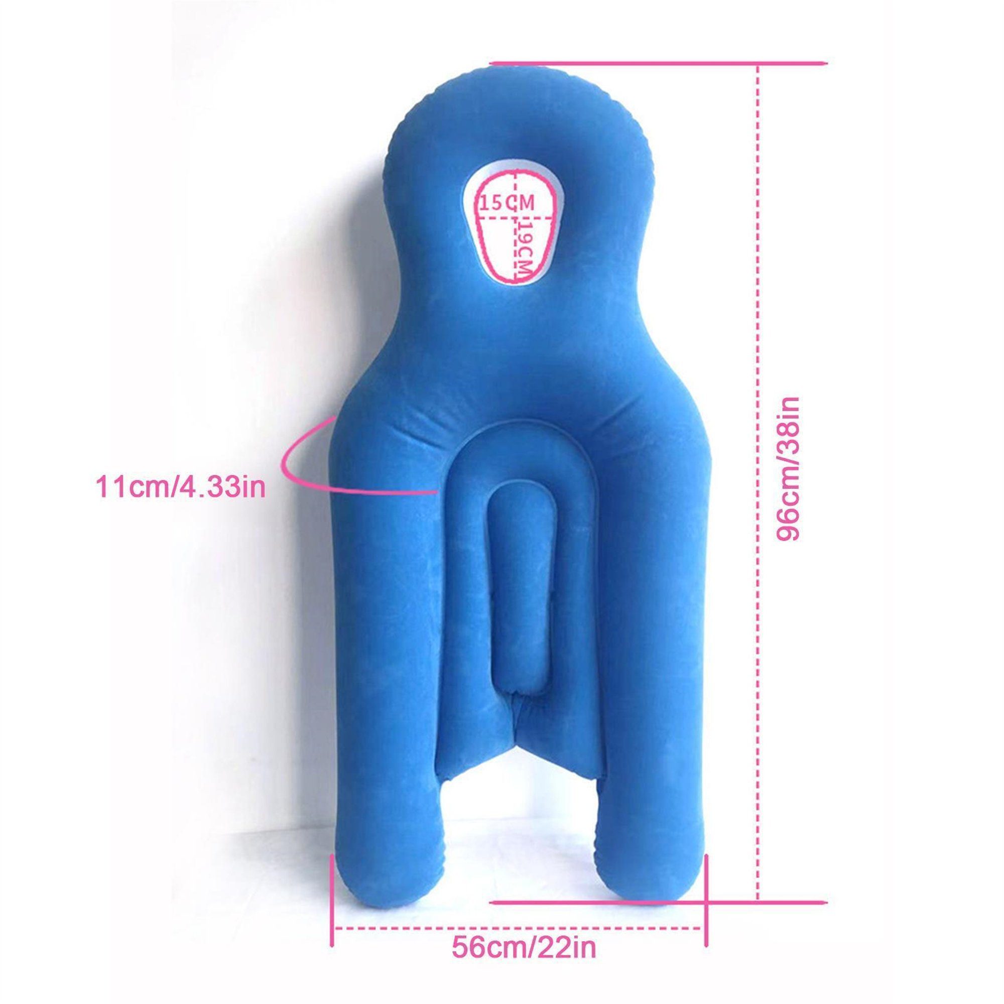 flowgoer Kopfstützkissen Ophthalmische chirurgische Kissen, 1-tlg., Größe: 96*56 cm,beflockte PVC-Material, Tragbares Gesichtskissen zum Schlafen