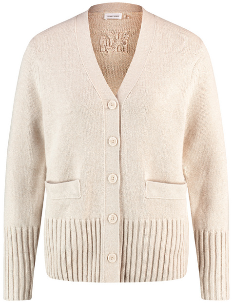Strickjacke mit Wollanteil
