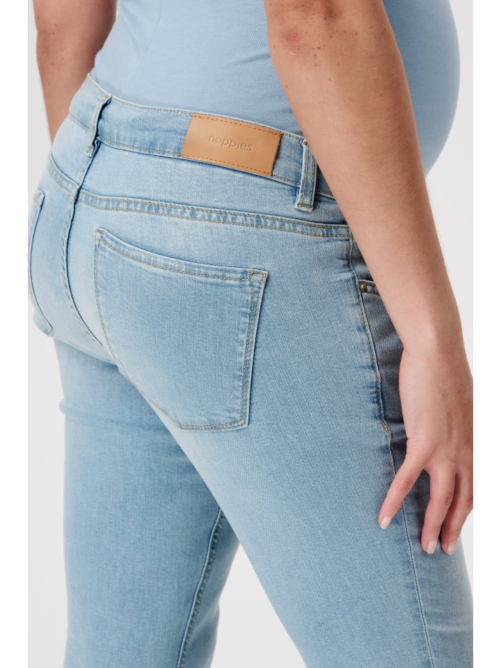 Noppies Slim Umstandsjeans Mila 7/8 in Light Blue Denim günstig kaufen