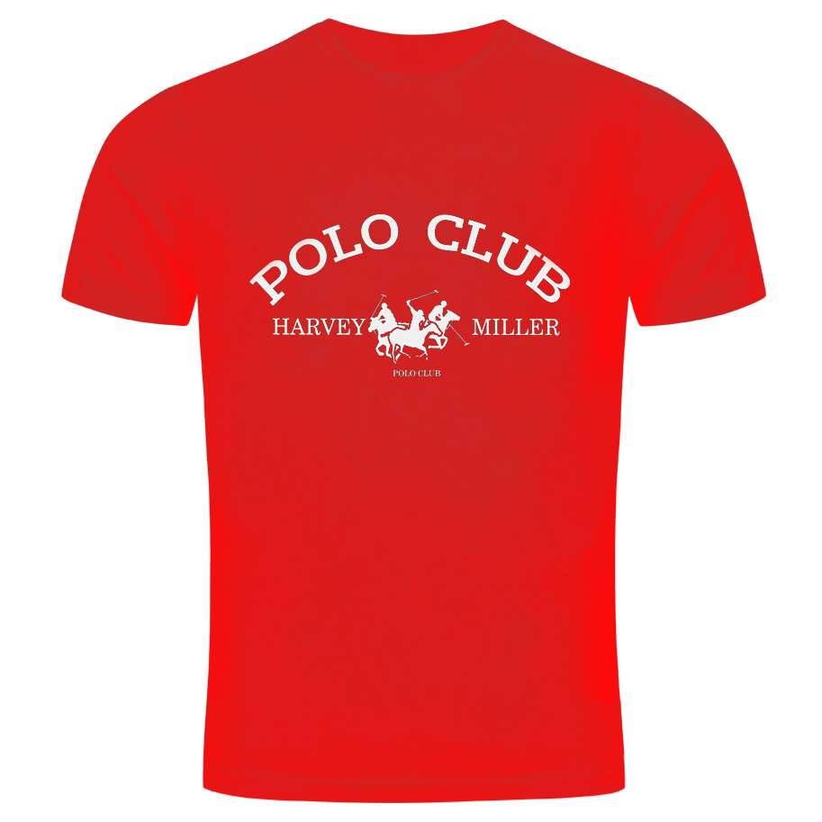 Harvey Miller Polo Club Fashion Herren T-Shirt HRM4490 Red