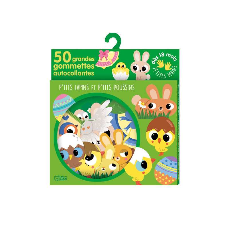 50 gommettes pour petites mains lapins et poussins - Lito