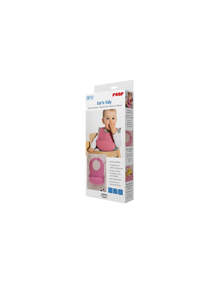 Reer Eat'n Tidy Silikon-Lätzchen in Rosa ab 3 Monate günstig kaufen onesize
