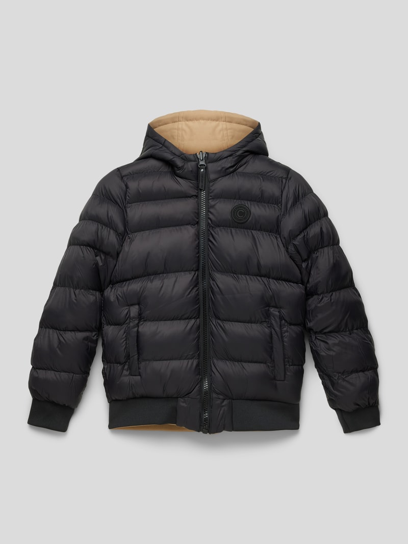 Jacke mit Label-Patch Modell 'Rusthan' in schwarz