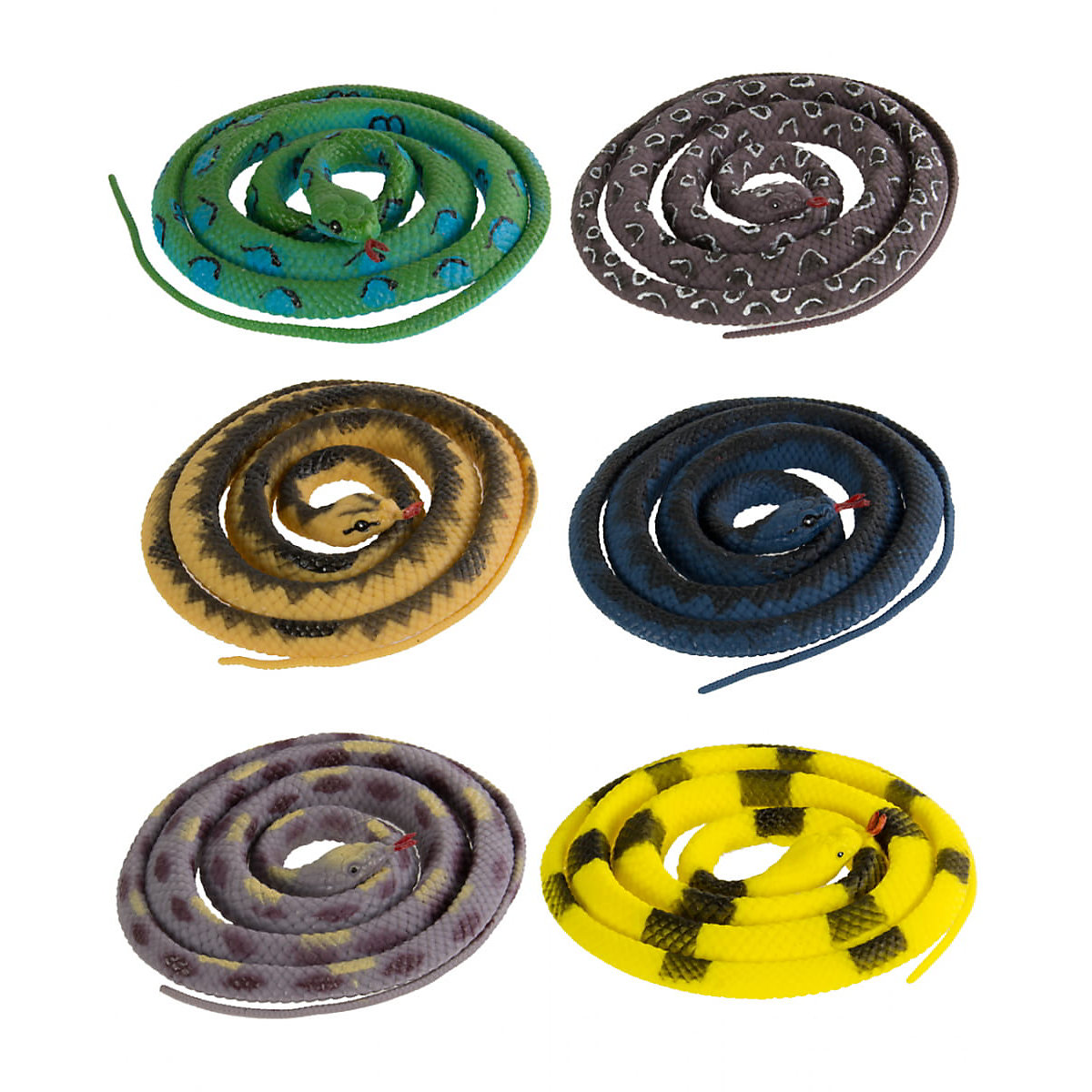 Realistisch aussehende Gummi Schlange als Stretch Tier 146 cm Partydeko