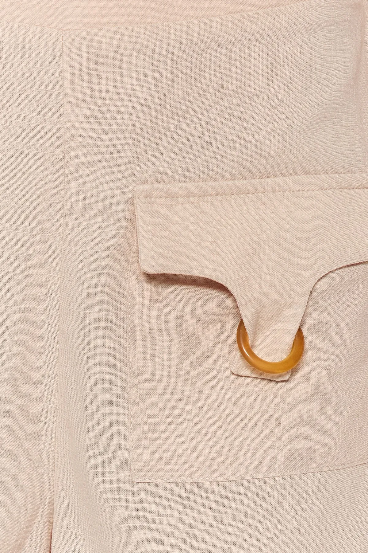 Trendyol Collection  Shorts - Beige - Hoher Bund