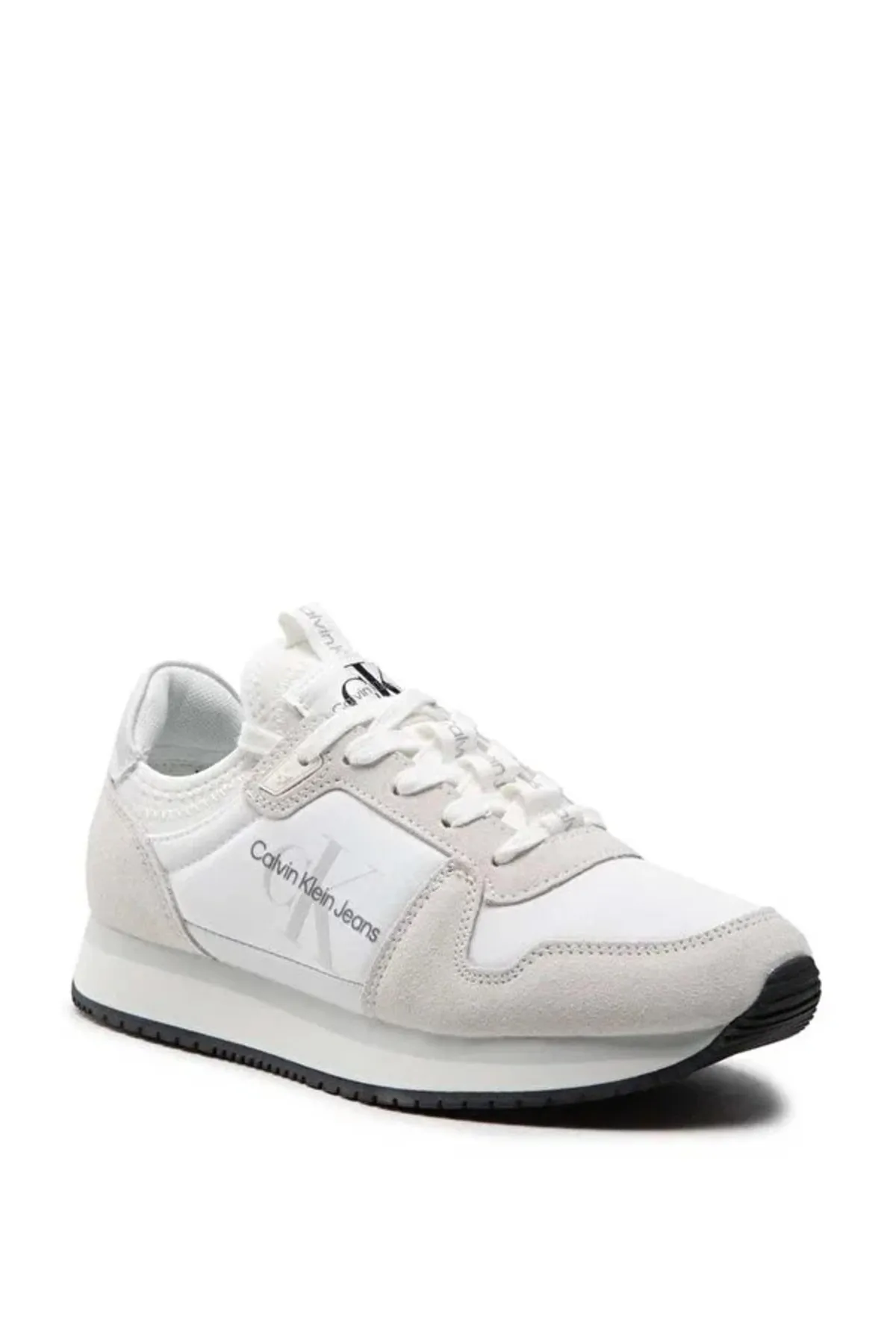 Calvin Klein  Leuchtend weiße/cremeweiße Sneaker für Damen/Mädchen