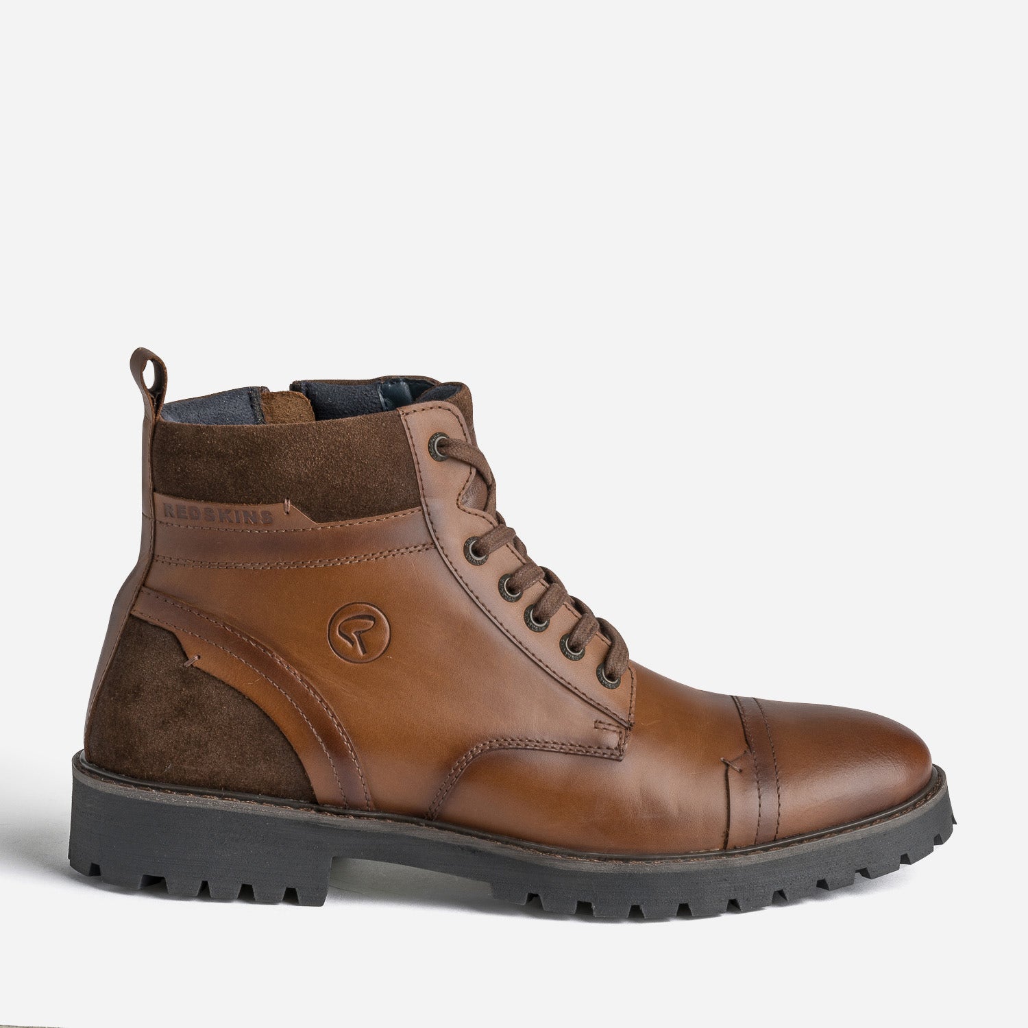 Boots à lacet REDSKINS cognac en cuir