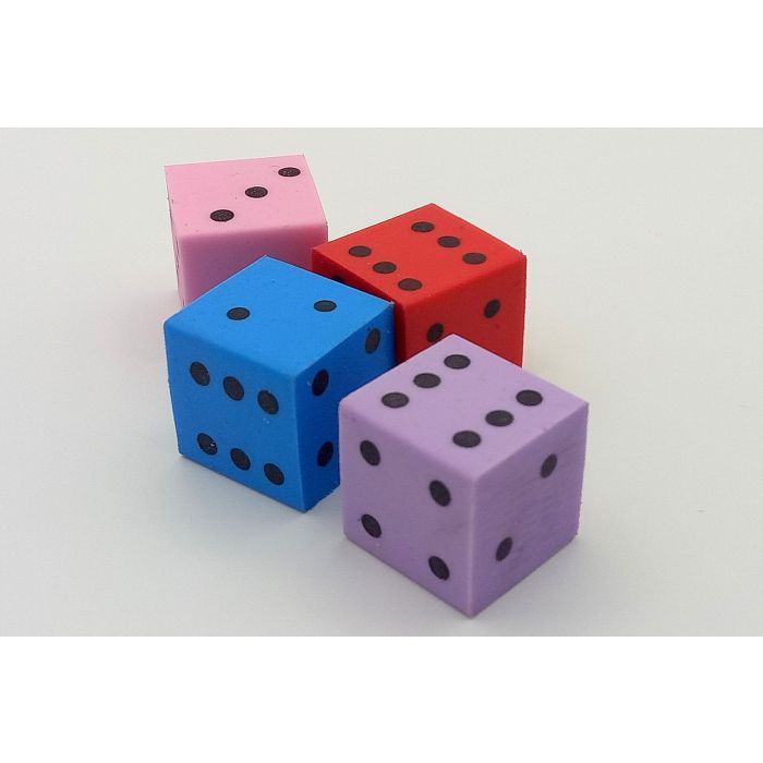 Set Radiergummi Würfel - 4 Stück