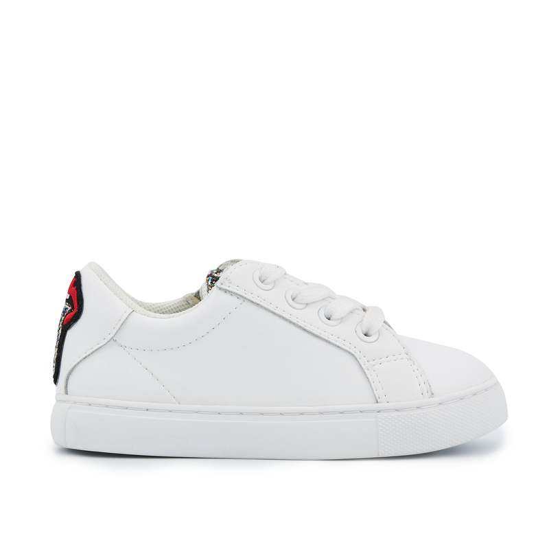 Baskets en cuir Mini Simone glitter tongue
