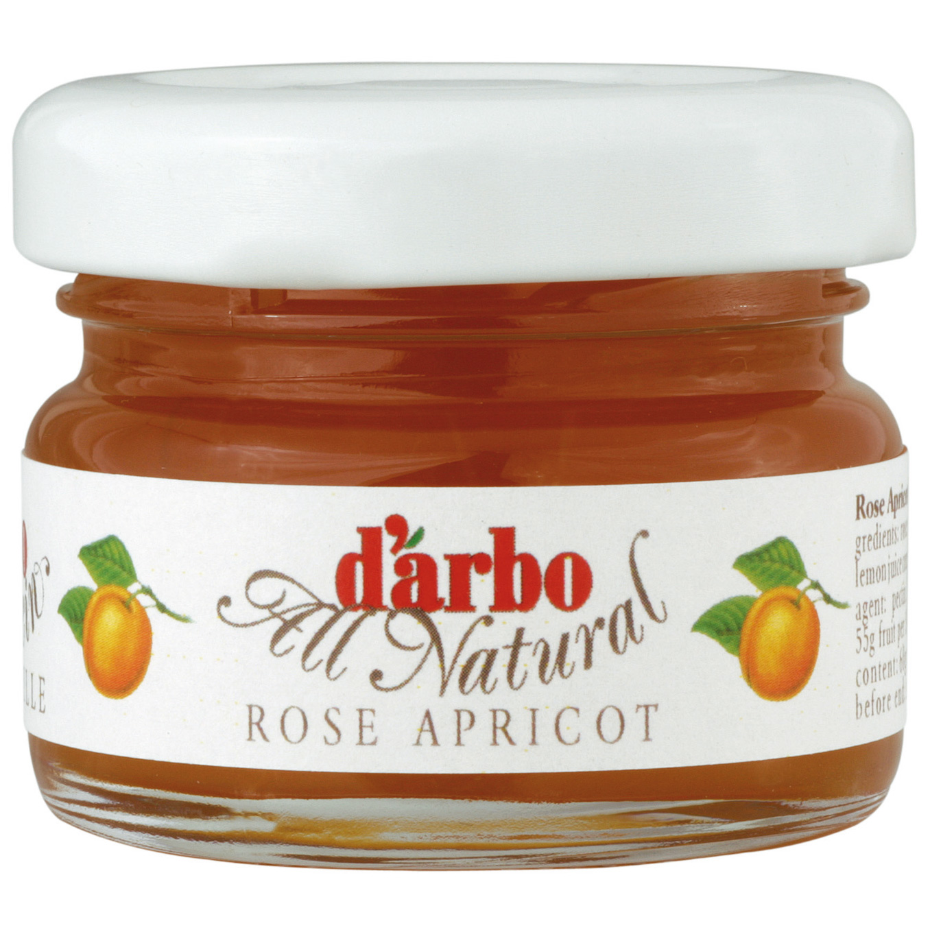 d'arbo Naturrein Aprikosen Konfitüre Extra Minigläser 60x28g
