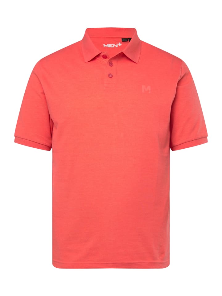 Men Plus Poloshirt in koralle günstig kaufen