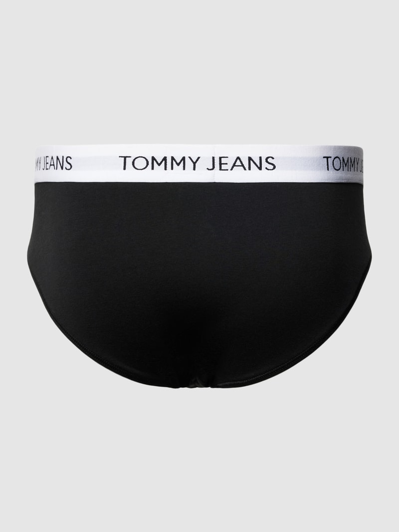Slip mit Logo-Stitching Modell 'HERITAGE' in schwarz