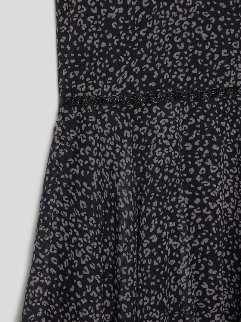 Kleid mit Animal-Print in schwarz