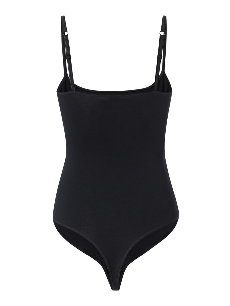 Body mit Stretch-Anteil in schwarz