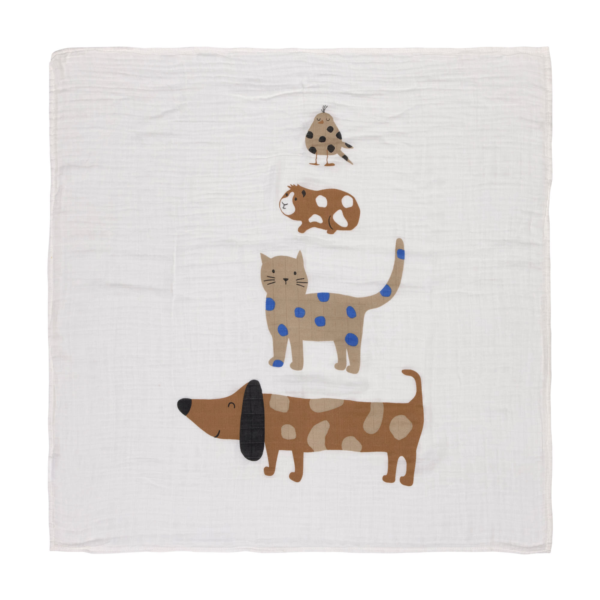 Mulltücher 3er Set 80 x 80 cm - Little Mateys, Royal Blau