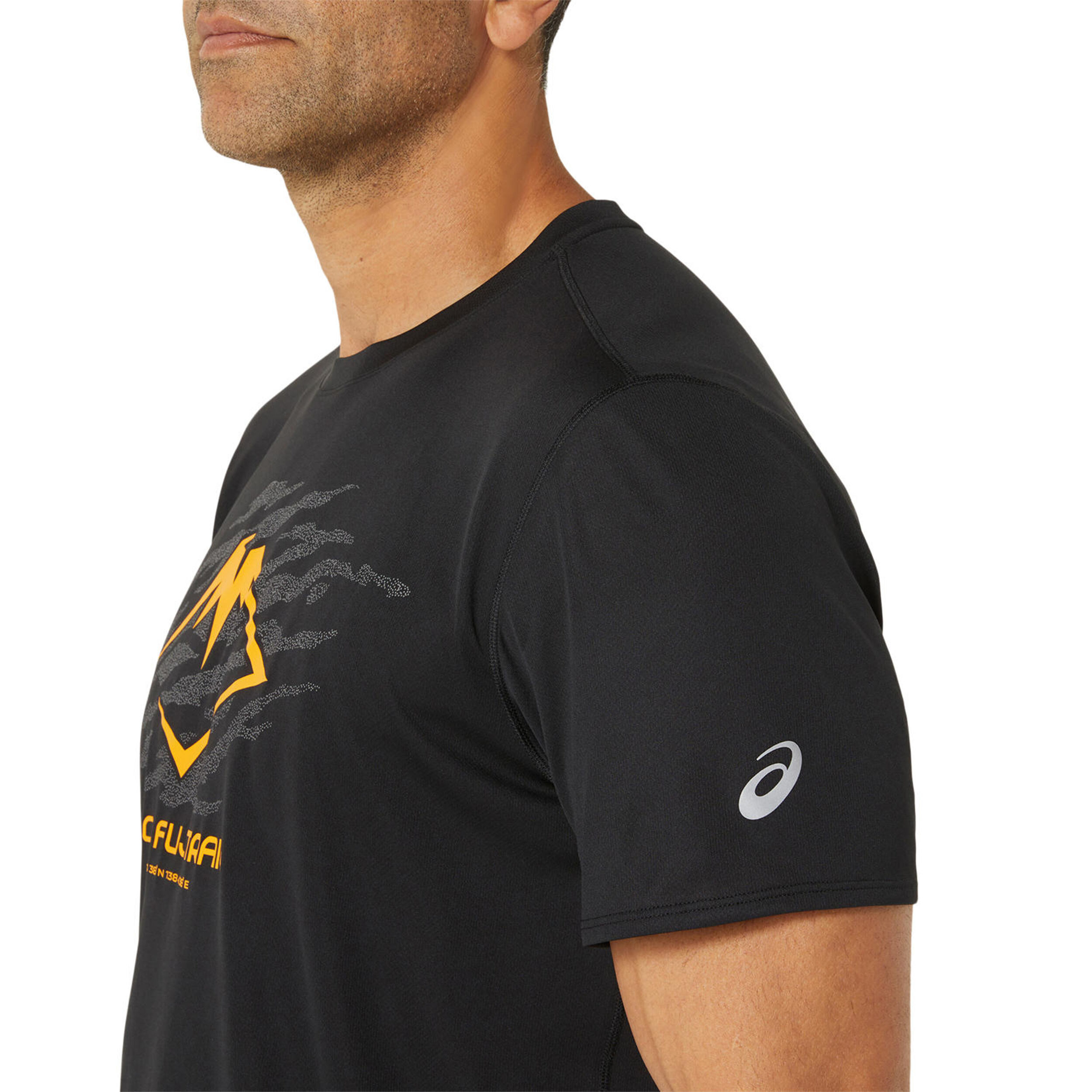 Fujitrail Logo Laufshirt Herren - Schwarz