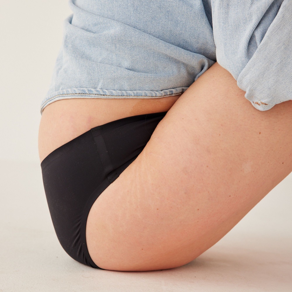 smoon lingerie Culotte menstruelle sans couture Flux abondant - NOIR