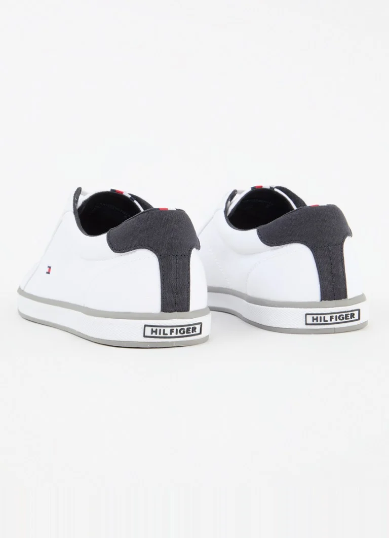 Teniși din pânză cu logo Tommy Hilfiger