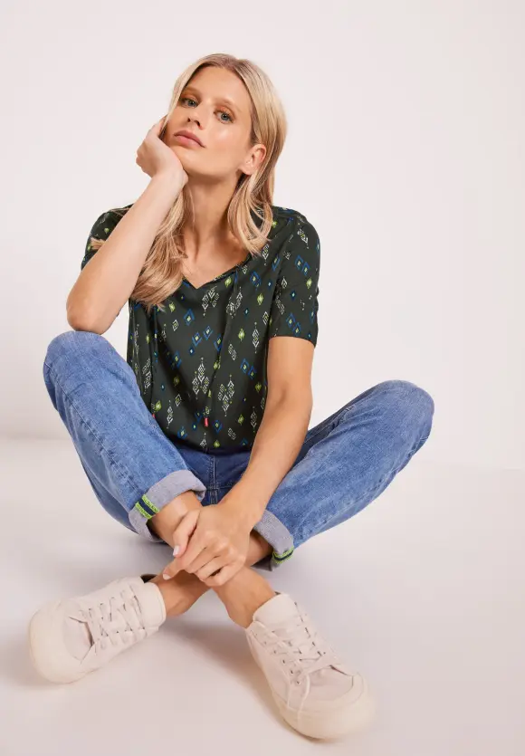 CECIL Bluse mit Minimalprint