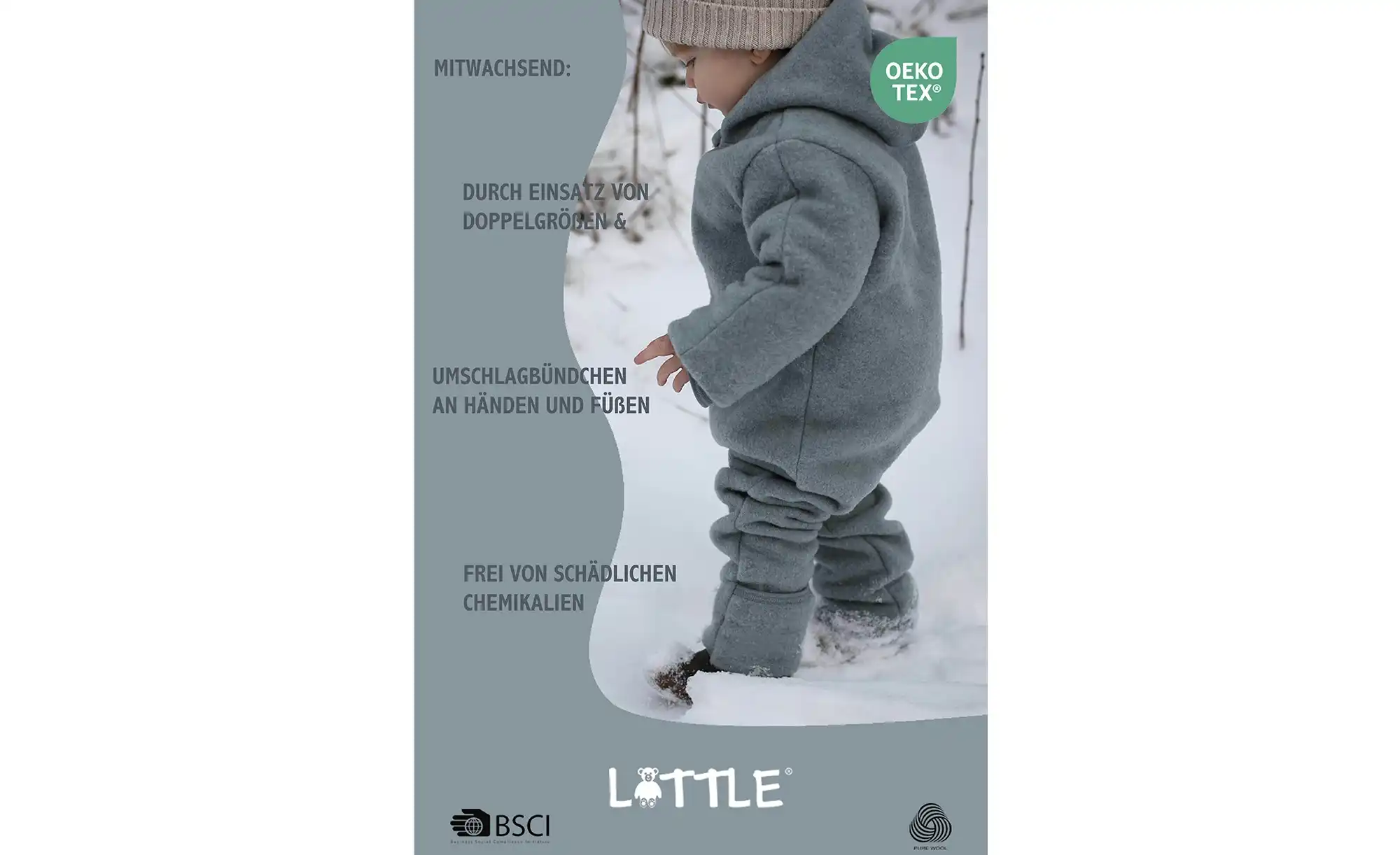 Merino Wollfleece Baby Overall Wollwalk