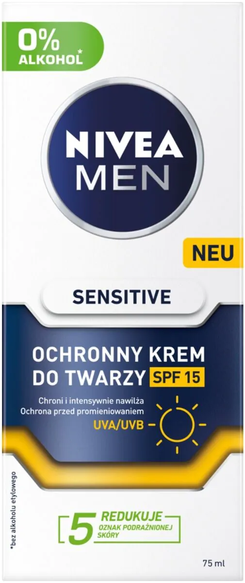 Nivea Men Sensitive zaštitna krema za lice SPF15